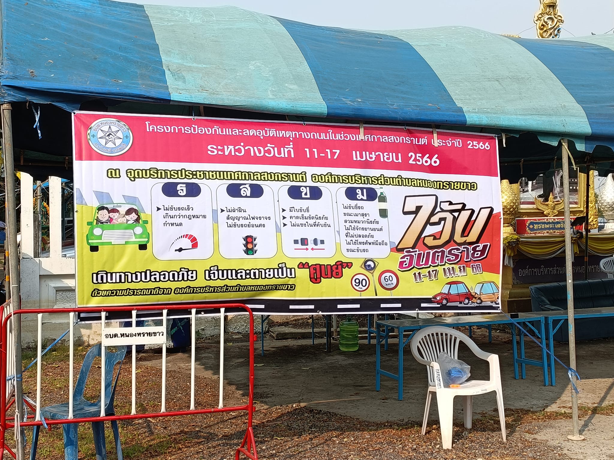 โครงการป้องกันและลดอุบัติเหตุทางถนนในช่วงเทศกาลสงกรานต์ ประจำปีงบประมาณ พ.ศ. 2566